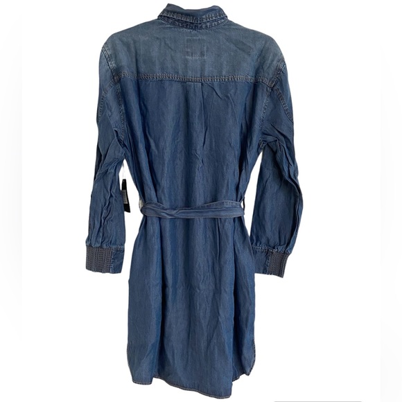 Serra Retreat by Joie Rucker Paradise Cove Chambray Shirt Dress Small New - Picture 4 of 8